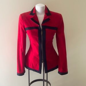 Armani Jeans red velvet blazer size small
